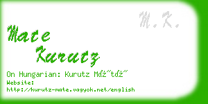 mate kurutz business card